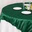 Satin 72"x72" Table Overlay Square Tablecloth Hunter Emerald Green - Stripe Table Topper