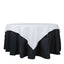 100% Cotton 70"x70" Table Overlay Square Tablecloth White Linen - Sophisticated, Soft & Breathable Fabric Table Cover