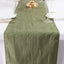 Taffeta 12"x108" Table Runner Dusty Sage Green - Accordion Crinkle Design