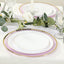 10 Pack Purple Economy Plastic Charger Plates With Gold Rim, 12" Round Transparent Dinner Chargers Event Tabletop Decor