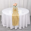 Satin 12"x108" Table Runner Champagne - Stripe Table Decor