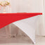 Stretch Spandex 72"x30" Rectangle Table Cover Red/White Cross Over Design - Versatile & Sleek Two-Piece Fitted Tablecloth with Elastic Foot Pockets