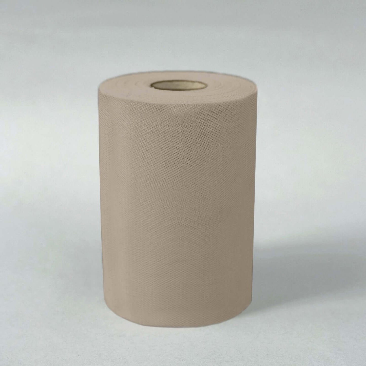 6"x100 Yards Taupe Tulle Fabric Bolt, Sheer Fabric Spool Roll For Crafts