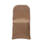 Stretch Spandex Chair Cover Taupe for Folding Chairs - Reusable & Wrinkle-Resistant 160GSM Fitted Slipcover