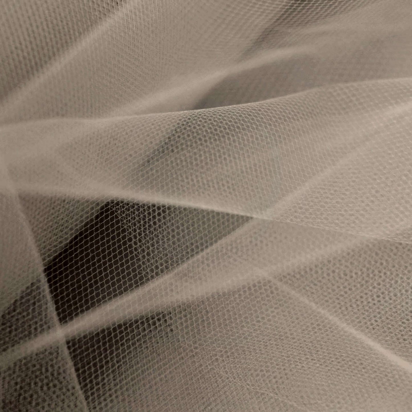 18"x100 Yards Taupe Tulle Fabric Bolt, Sheer Fabric Spool Roll For Crafts