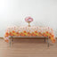5-Pack Plastic Tablecloths Orange Thanksgiving Rectangle with Fall Leaves Pumpkin Print - Festive PVC Disposable Table Covers 54"x108"