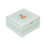 25-Pack Gift Boxes Vintage Rose Floral â€“ Turquoise Cardstock Favor Boxes for Cookies, Candies, and Mini Keepsakes - 4"x4"x2"
