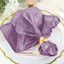 5 Pack Taffeta 20"x20" Napkins Violet Amethyst - Accordion Crinkle Dinner Napkins