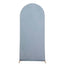 6ft Matte Dusty Blue Spandex Fitted Chiara Backdrop Stand Cover For Round Top Wedding Arch