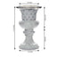 2 Pack White Crystal Beaded Italian Inspired Pedestal Stand Flower Plant Pillar With 10mm Crystal Studs - 18" Tall PVC