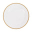 6-Pack Acrylic Round Charger Plates 13" in White with Gold Beaded Rim, Decorative Dinner Party Charger Tableware
