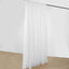 White Chiffon Polyester Event Curtain Drapes, Dual Layer Divider Backdrop Curtain Panels with Rod Pockets - 10ftx10ft