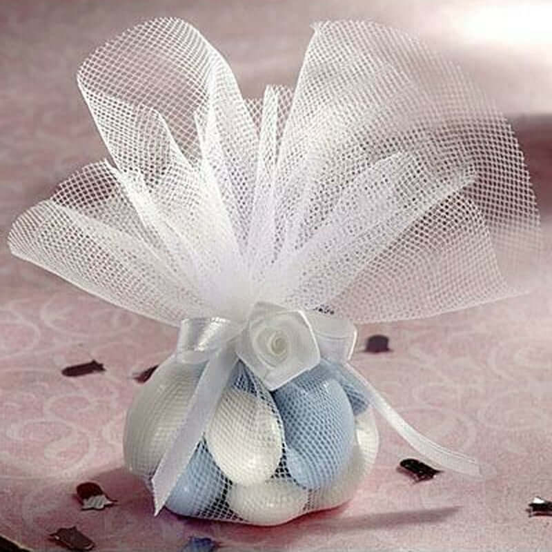 25 Pack 9" Apple Green Sheer Nylon Tulle Circles Favor Wrap, DIY Craft Fabric