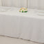 Fire Retardant Premium Polyester 8ft Rectangular Tablecloth White Fitted High-Performance Table Cover for Large Gatherings
