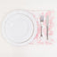 5 Pack Polyester 20"x20" Dinner Napkins White with Pink French Toile Pattern - Reusable Floral Cloth Napkins