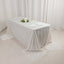 Premium Crushed Velvet 90"x156" Rectangle Tablecloth White - Reusable Soft & Sophisticated Seamless Table Cover