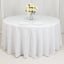 Fire Retardant Premium Polyester 120" Round Tablecloth White - Stylish High-Performance Seamless Table Cover for Large Gatherings
