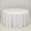 Cotton Blend 120" Round Tablecloth White - Seamless Wrinkle-Resistant Design for Upscale Occasions