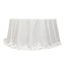 Cotton Blend 132" Round Tablecloth White - Seamless Wrinkle-Resistant Design for Formal Events