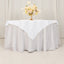 Cotton Blend 54"x54" Table Overlay Square Tablecloth White - Wrinkle-Resistant Table Topper