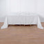 Faux Linen 90"x156" Rectangular Tablecloth White - Slubby Texture Wrinkle-Resistant Seamless Table Cover for Weddings and Events