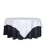 Taffeta 90"x90" Table Overlay Square Tablecloth White - Accordion Crinkle Design for Modern Celebrations