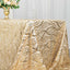Mesh 90"x156" Rectangle Tablecloth Champagne - Wave Sequin Embroidered Table Cover