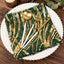 Sequin Mesh 20"x20" Napkin Hunter Emerald Green Gold - Wave Embroidered Reusable Napkin