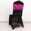 5 Pack Chair Sash Bands with Wave Embroidered Sequins Fuchsia/Silver