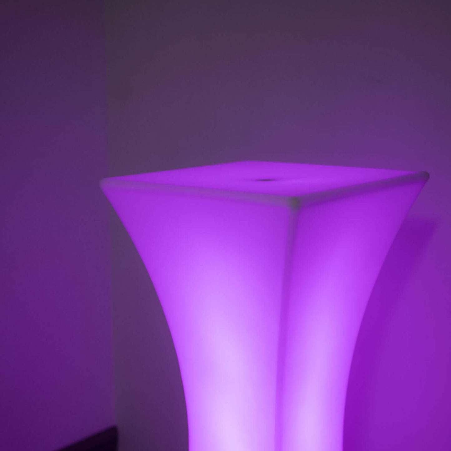 18"x43" Color Changing Cordless LED Light Up Cocktail Table, Rechargeable Waterproof Illuminated Furniture
