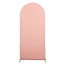 5ft Matte Dusty Rose Spandex Fitted Chiara Backdrop Stand Cover For Round Top Wedding Arch