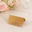 50-Pack Wedding Place Cards with Laser Cut Hollow Heart Design Gold - Printable Reservation Seating Tent Cards 210 GSM