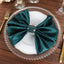 5 Pack Satin 20"x20" Napkins Peacock Teal - Luxurious Shine & Smooth Dinner Napkins