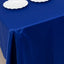 Lamour Satin 60"x126" Rectangle Tablecloth Royal Blue - Soft & Silk-Like Table Cover