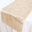 Plastic Woven Vinyl 13"x6ft Table Runner Metallic Gold - Non-Slip & Reversible Tabletop Decor