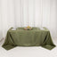 Taffeta 90"x132" Rectangle Tablecloth Dusty Sage Green - Seamless Accordion Crinkle Table Cover