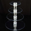 4-Tier Acrylic Round Cupcake Stand Clear - Buffet Party Tables 14"