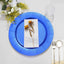 10-Pack Disposable Round Charger Plates in Royal Blue with Leathery Texture - Durable 1100GSM Cardboard Placemats 13"
