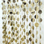 Champagne Round Chain Foil Fringe Curtain Party Backdrop, Metallic Champagne Tinsel Streamer Party Decor - Door Window Foil Curtain - 3ftx6.5ft