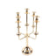 5-Arm Taper Candelabra Wedding Candle Holder Gold Metal Table Display - Perfect for Events 20"