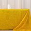 Polyester 90"x156" Rectangle Tablecloth Gold Metallic Fringe Shag Tinsel Design Table Cover for Events Decor