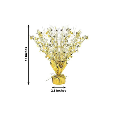 6-Pack Metallic Gold Star Foil Spray Centerpiece Table Decorations, Free-Standing Gleam 'N Burst Party Accessories Eye-Catching Design 13"