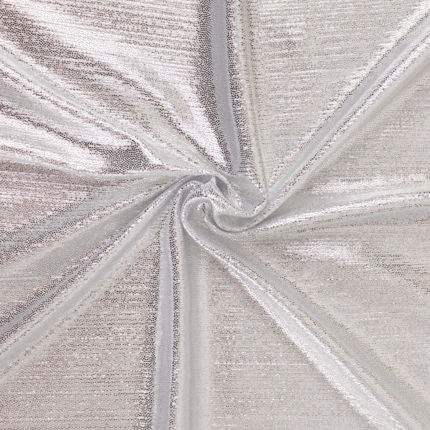 Polyester 12"x108" Table Runner Silver Shimmer Sequin Dots - Wrinkle-Free Finish Table Linen