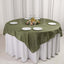 Taffeta 72"x72" Table Overlay Square Tablecloth Dusty Sage Green - Accordion Crinkle Table Cover