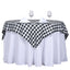 Polyester 54"x54" Table Overlay Square Tablecloth White/Black - Checkered Buffalo Plaid Design for Casual Table Settings