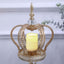 Metal Crown Spiral Pillar Candle Holder Stand Gold - Jeweled Votive Candle Centerpiece 18"