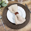 6-Pack Acrylic Round Charger Plates 13" in Natural Brown with Rattan-Like Design, Farmhouse Disposable Plastic Charger Tableware