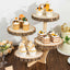 4-Tier Wooden Cupcake Stand Farmhouse Style Natural Wood Slice Design - Rustic Dessert Display Cake Holder 15" Tall