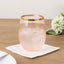 12-Pack Plastic Wine Tumblers Transparent Blush with Gold Rim - Reusable Drinkware 12oz