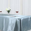 Satin Rectangular 60"x102" Tablecloth Dusty Blue - Smooth and Lustrous Table Cover